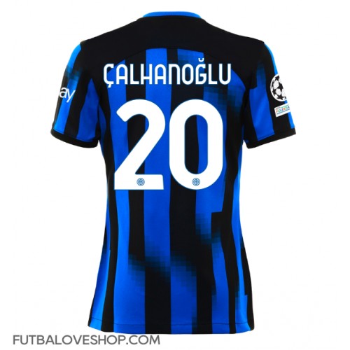 Dres Inter Milan Hakan Calhanoglu #20 Domáci pre Ženy 2023-24 Krátky Rukáv